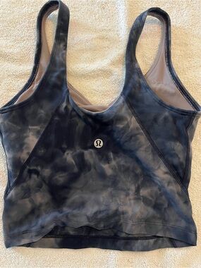 Lululemon Black Tie-Dye Scoop Sports Bra Size 0